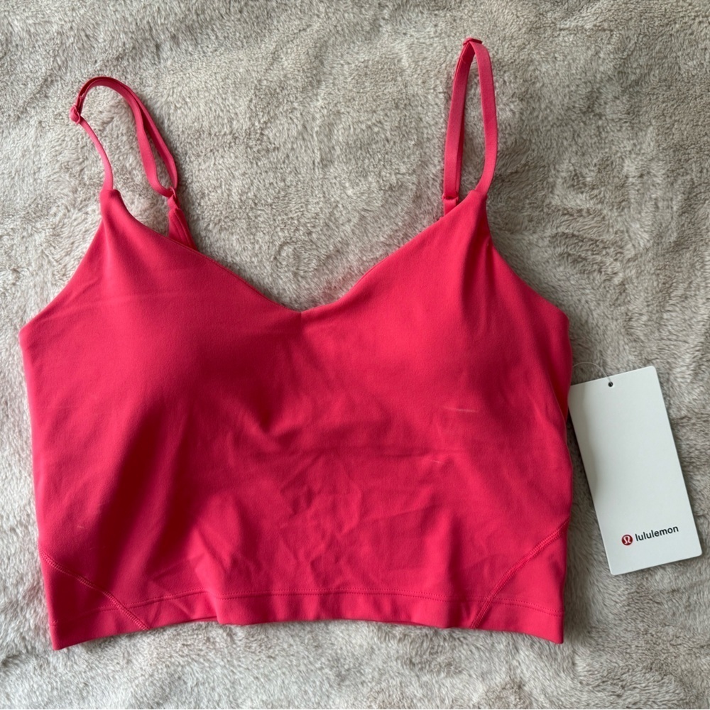 NWT Lululemon Align Cropped Cami Tank A/B Cup Glaze Pink Size 8 - Picture 2 of 11